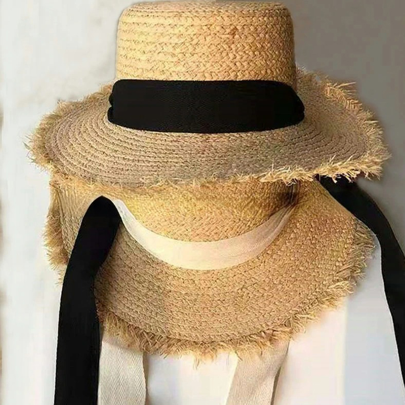 Japanese Cute Raffia Woven Sun - Hat Floppy Wide review and price