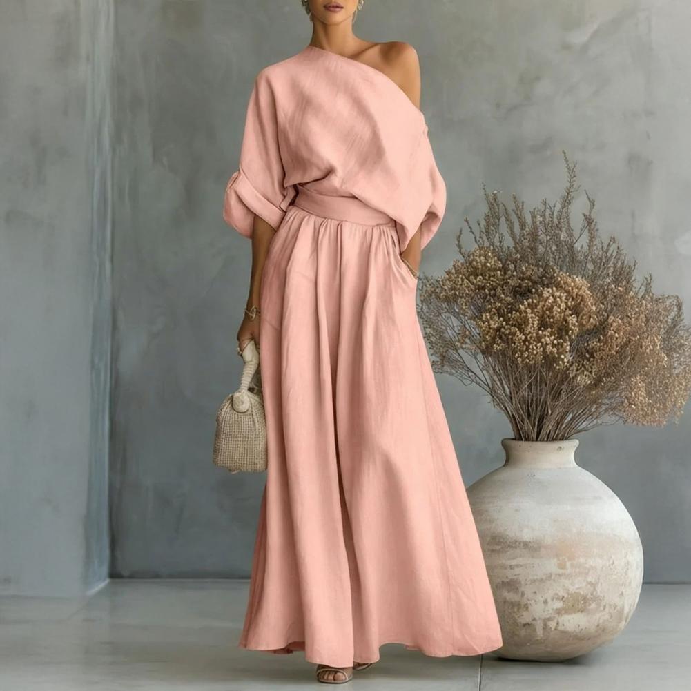 Women Blouse Pants Set Elegant - Blouse Off Shoulder review and price