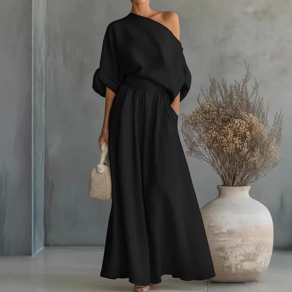 Women Blouse Pants Set Elegant - Blouse Off Shoulder review and price