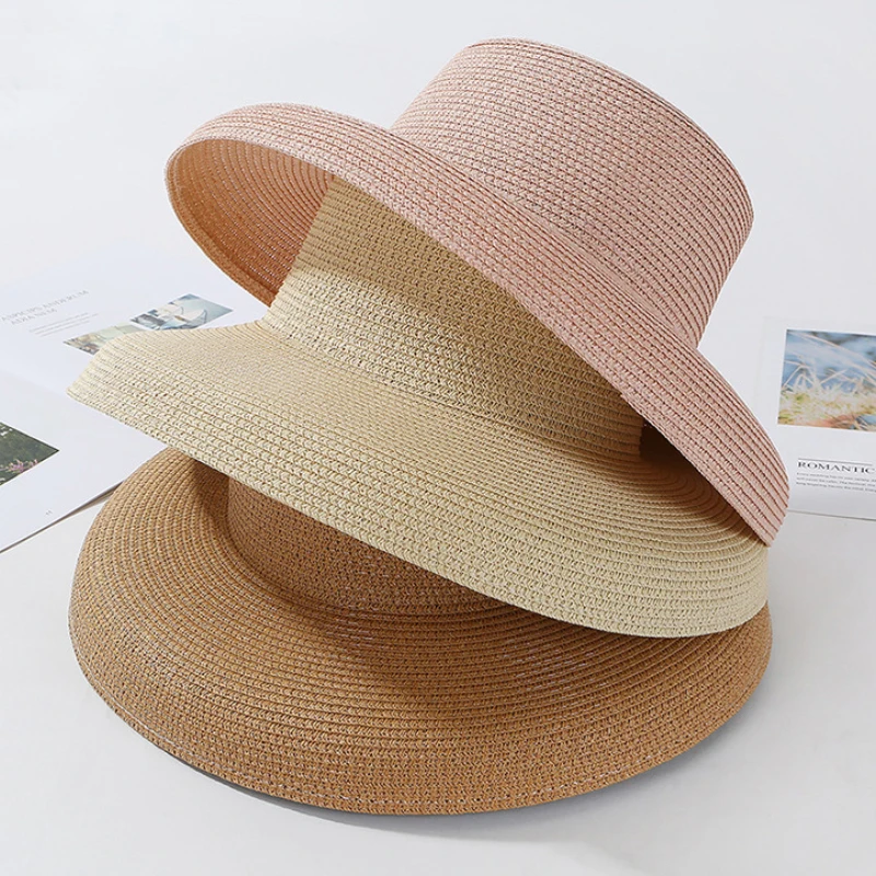 2023 New Summer Ladies Solid P - Hat Floppy Wide review and price