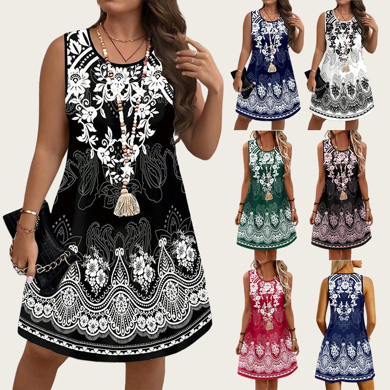 Ethnic Style Vintage Dresses 2 - Romper Floral Print review and price