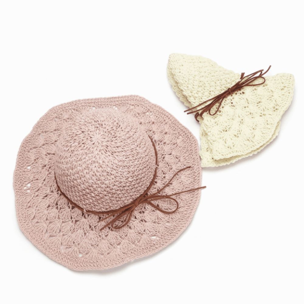 Handwoven Crochet Straw Hat Fo - Hat Floppy Wide review and price