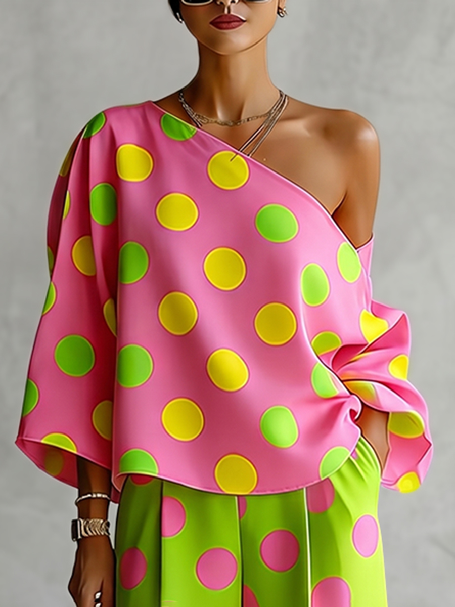 Missuoo Women's Polka Dot 2 Pi - Blouse Off Shoulder review and price