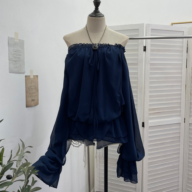 Off The Shoulder Chiffon Shirt - Blouse Off Shoulder review and price