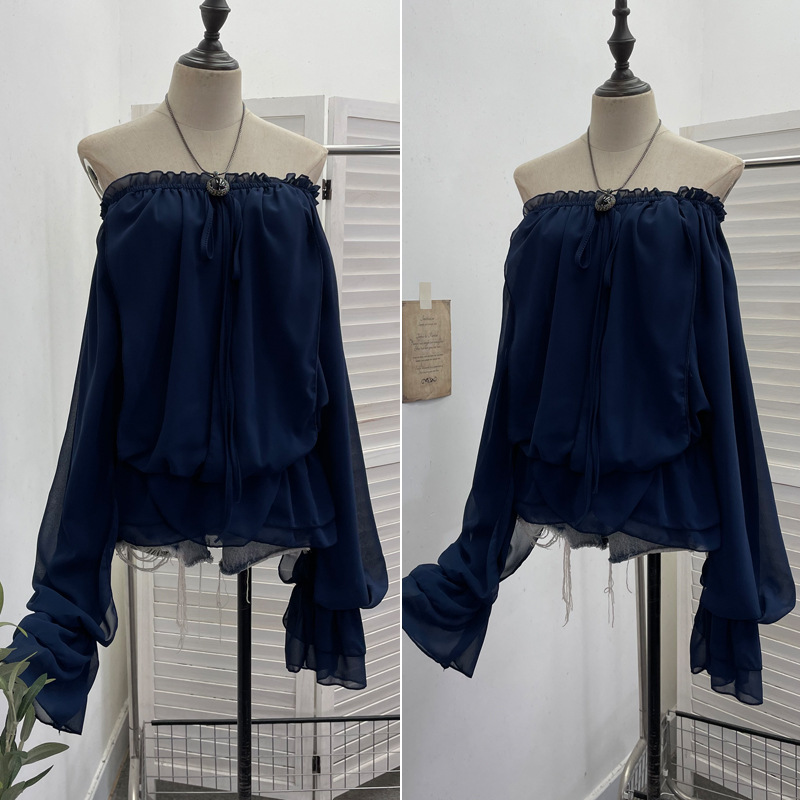 Off The Shoulder Chiffon Shirt - Blouse Off Shoulder review and price