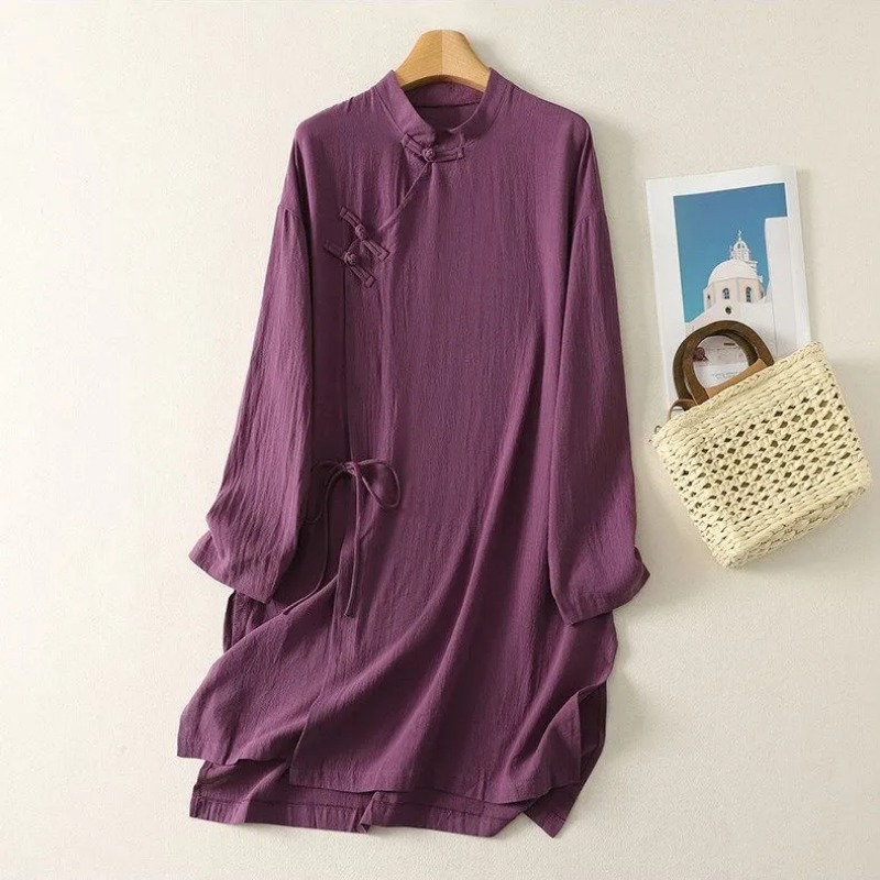 Women's Chinese Style Frog But - Linen Dress Wrap review and price