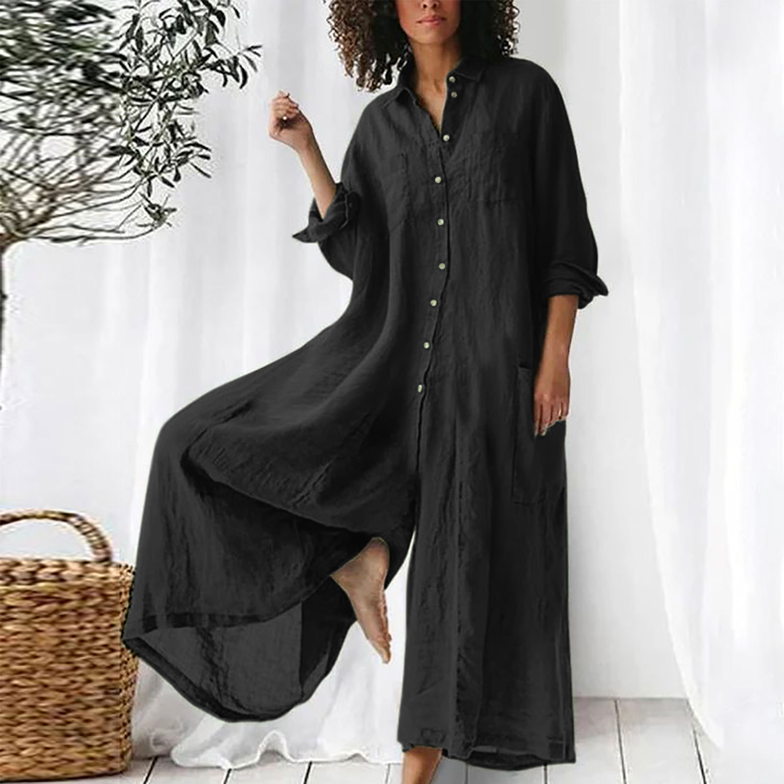 Ladies' Jumpsuit Everyday Long - Jumpsuit Linen Relaxed review and price
