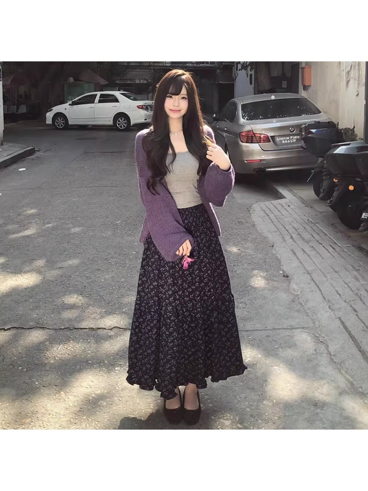 plus Size Women's High Waist F - Midi Skirt Floral review and price